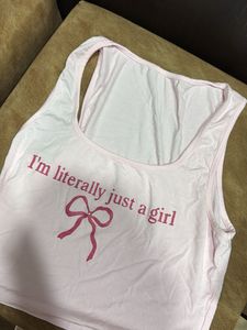 Cute Pink "I'm Literally Just a Girl" Tank Top