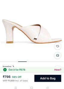 Elegant White Crisscross Heeled Mules