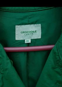 CROCODILE Green Trench Coat