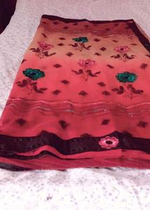 Beautifu new work  Saree