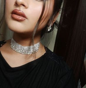 Artificial Diamond Choker & Earrings