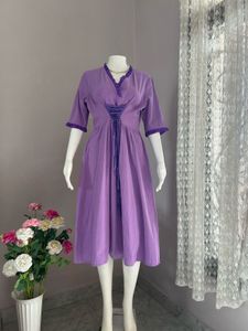 Lavender Lace-Up Corset Dress