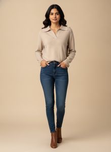 Cozy Beige Knit Sweater from paris