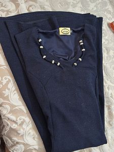 Navy Blue Embellished Dress