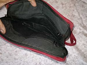 Maroon Embroidered Clutch Bag