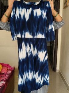 Tie-Dye Print Midi Dress
