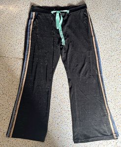 Sparkly Black Wide Leg Pants