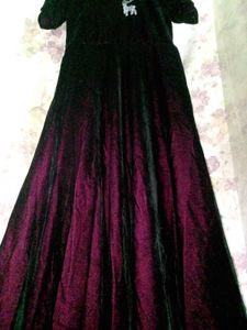 dark purple Embellished Gown