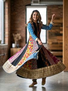Soch Ethnic Multicolor Patchwork Long Kurti