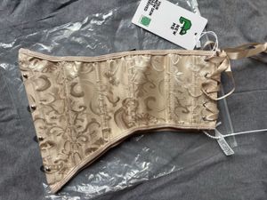Champagne Ethnic Motif Corset Top
