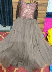 Elegant Sequin &amp; Tulle Gown