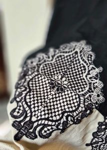 Black Dress with Lace Detail
