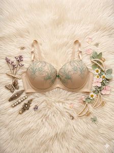 Elegant Embroidered Bra