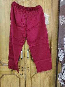 Elegant Grey Kurta with Red Paisley Border