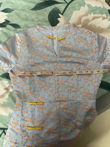 Light Blue Floral Cheongsam Dress