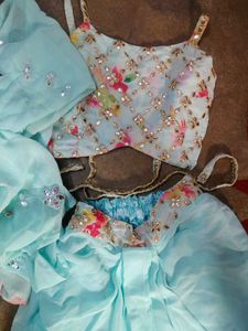 Stunning Sky Blue Lehenga Choli