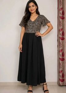 Leopard Print Maxi Dress 🖤