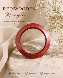 Red Wooden Bangle