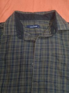 Men's Plaid Button-Down Shirt new hai