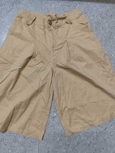Korean Khaki Wide Leg Shorts