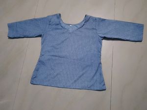 Blue Patterned Top Women's ❇️🍥✨