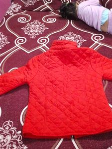 Red Quilted Jacket With 🎁Freebie