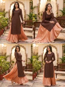 Elegant Striped Kurta Set with Palazzo