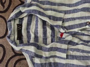 Blue &amp; White Striped Shirt