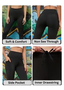 Women's Black Workout Leggings with Pockets