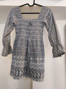 Patterned Mini Dress