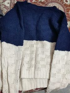 Blue &amp; White Knit Sweater