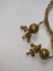 Vintage Oxidized Metal Bangles with Tassels