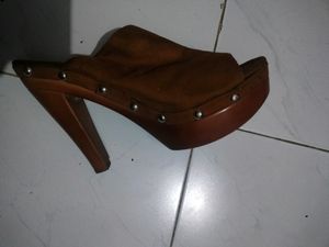 Vintage Brown Suede Clogs