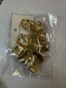 Statement Gold Flower Earrings