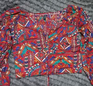 Tribal Printed Ethnic Crop Top