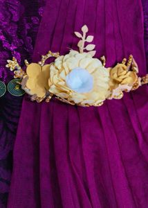 Stunning Purple &amp; Pink Ethnic Gown