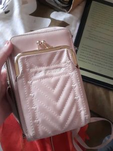 Chic Quilted Pink Crossbody Bag