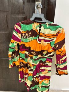 Urban Outfitter Boho Print V-Neck Romper