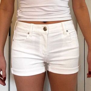 westside Classic White Denim Shorts