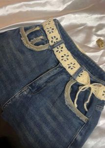 Boho crochet belt women