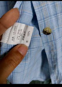 Blue Plaid Button-Up Shirt