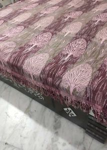 Mauve Color Winter Bedsheet Double Bed