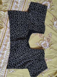 36 size Stylish Black &amp; White Saree Blouse