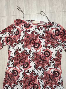 Boho Print Long Sleeve Dress