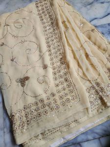 handwork embroidery saree with blouse