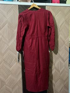 Maroon Midi Dress