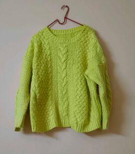 Neon Yellow Knit Pullover