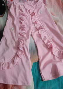 Cute Pink Girls Cotton Co-ord Set | Heart Print Sh