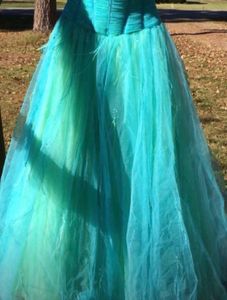 clearance, price drop-Tulle Strapless Gown
