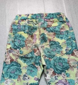 Floral Print Girls' Pants